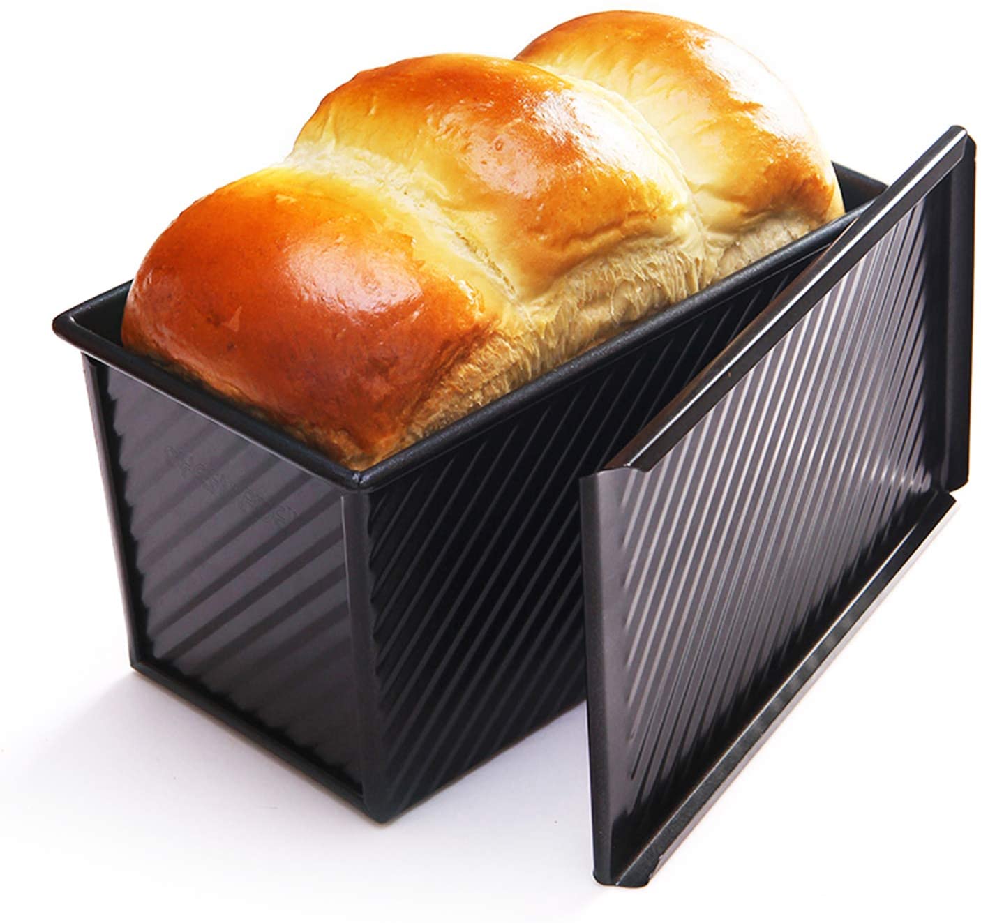Steel Non-stick Bellows Cover Toast Box Mold Rectangular Loaf Pan